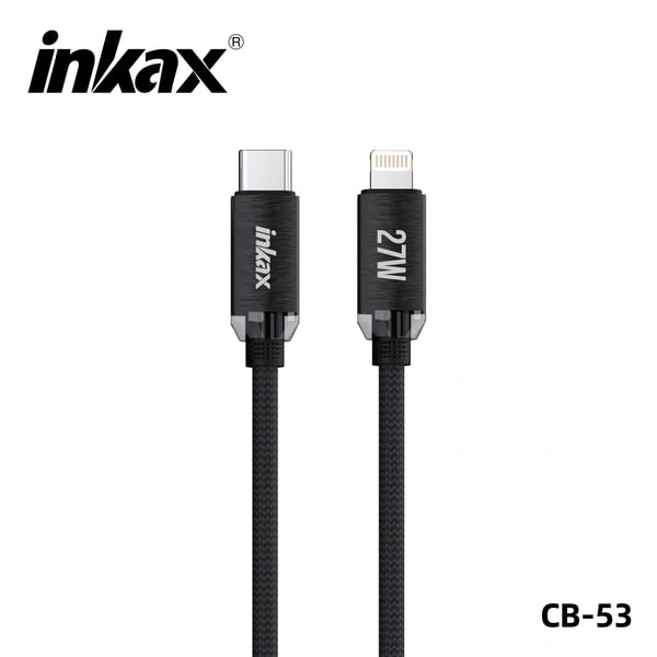 Inkax CB-53 Type-C to Lightning 27W 1m kabeli, Black sotib olish