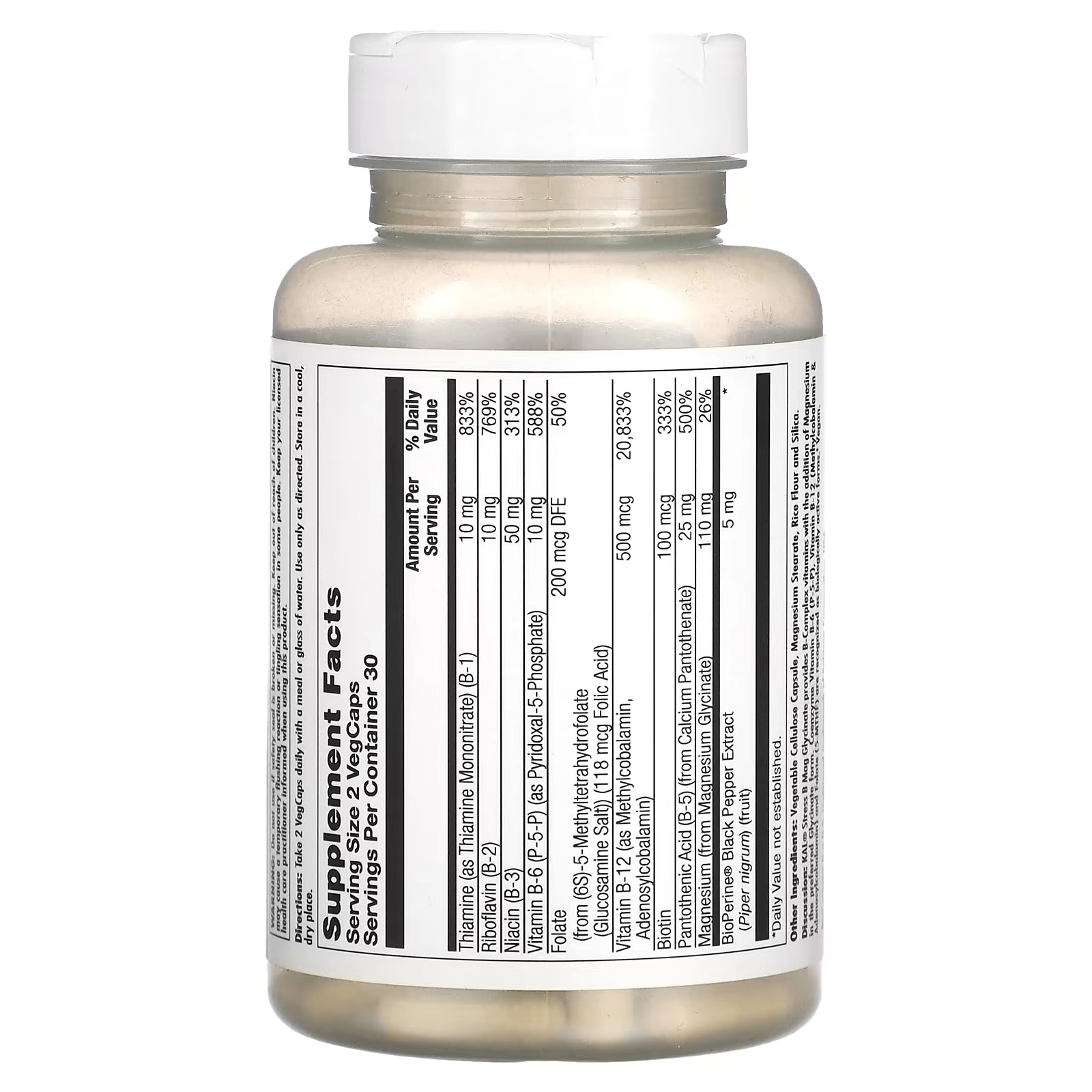 KAL, Глицинат магния для стресса B, 60 вегетарианских капсул (89160) недорого