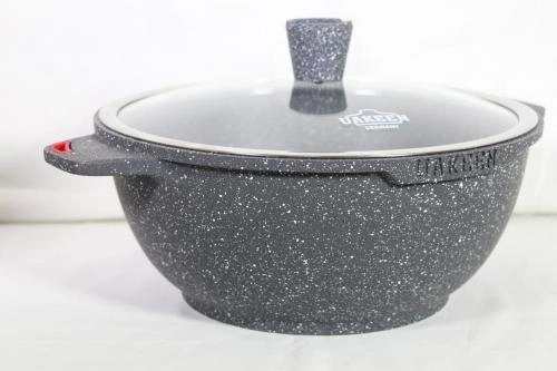 Granit qoplamali 8l UAKEEN qozon-mantiqasqoni (qora, kulrang) arzon