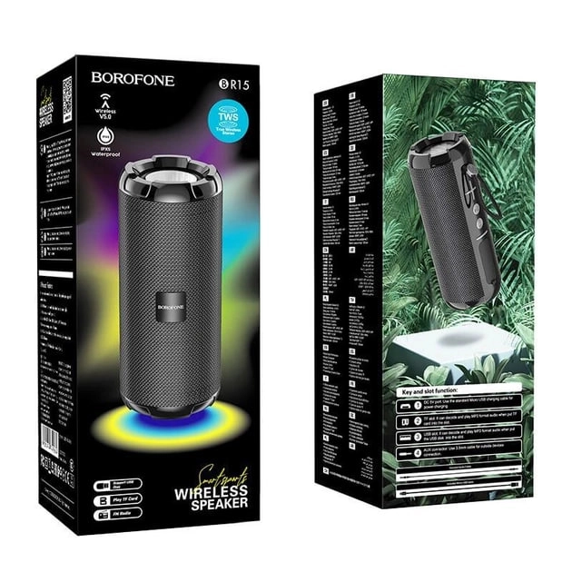 Borofone BR15 qora simsiz Bluetooth-kolonkasi onlayn