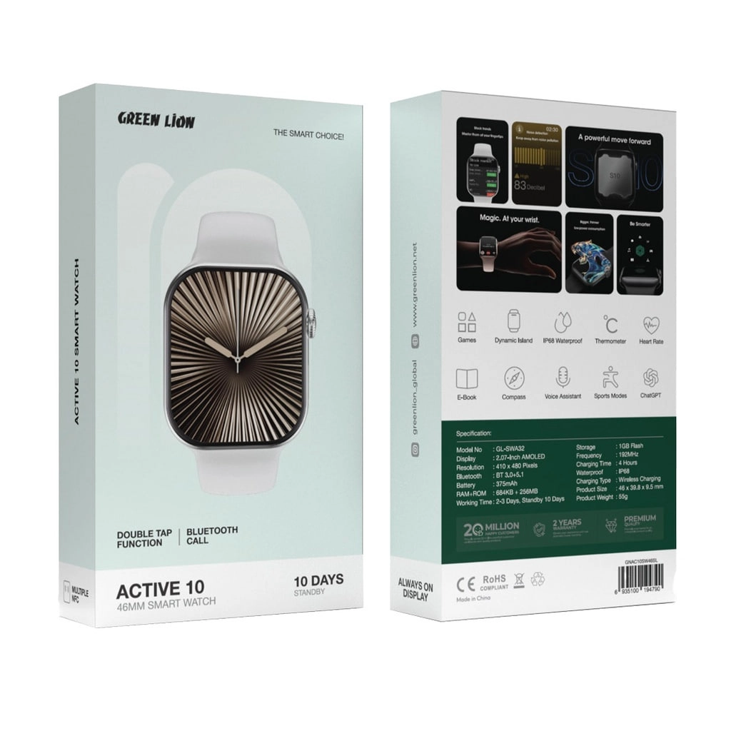 Green Lion Active 10 46 mm oq smart-soati arzon