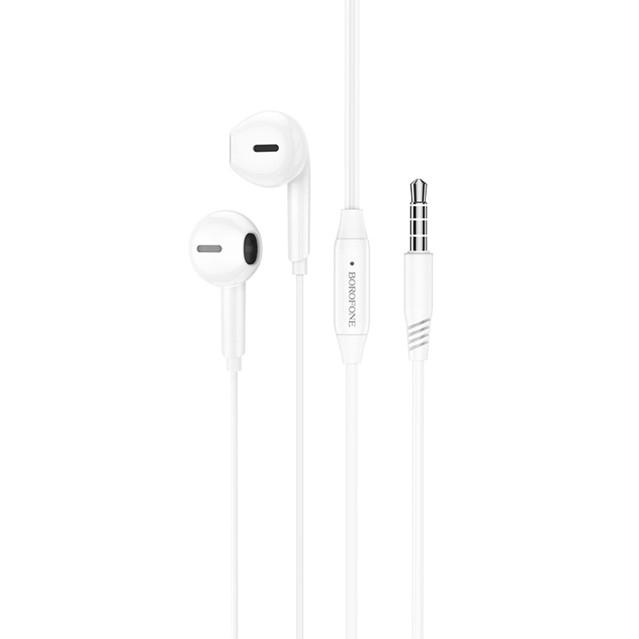 Проводные наушники Borofone BM71 Jack 3.5mm, 1.2 м белые купить