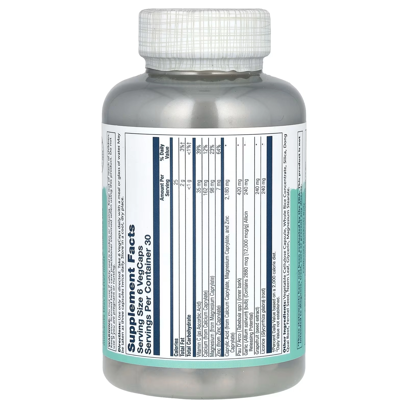 Solaray, Yeast-Cleanse,180 o'simlik kapsulalari VegCap (08138) - rasm №3 Solaray, Yeast-Cleanse,180 o'simlik kapsulalari VegCap (08138) arzon