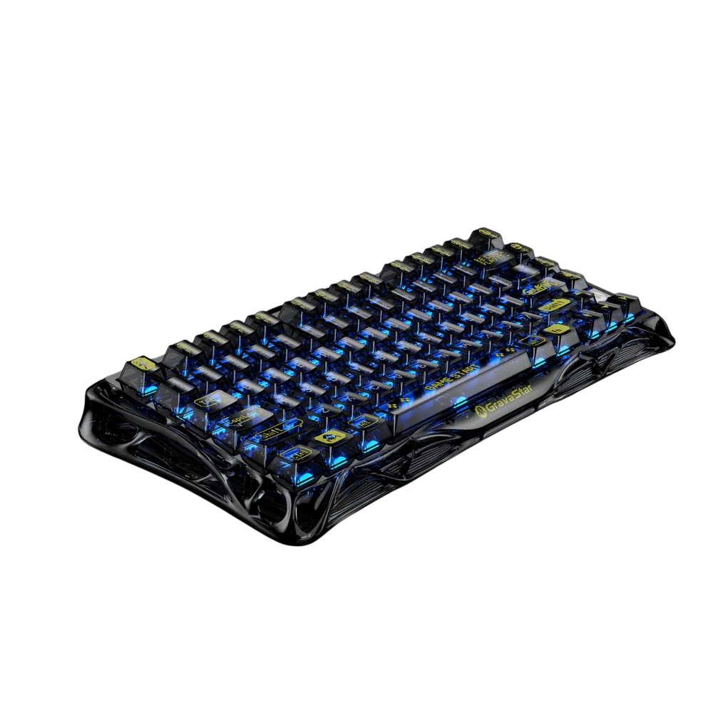 GravaStar Mercury K1 Lite o&lsquo;yin klaviaturasi (GS K1 LITE_XTAL_BLK) , Transparent Black sotib olish