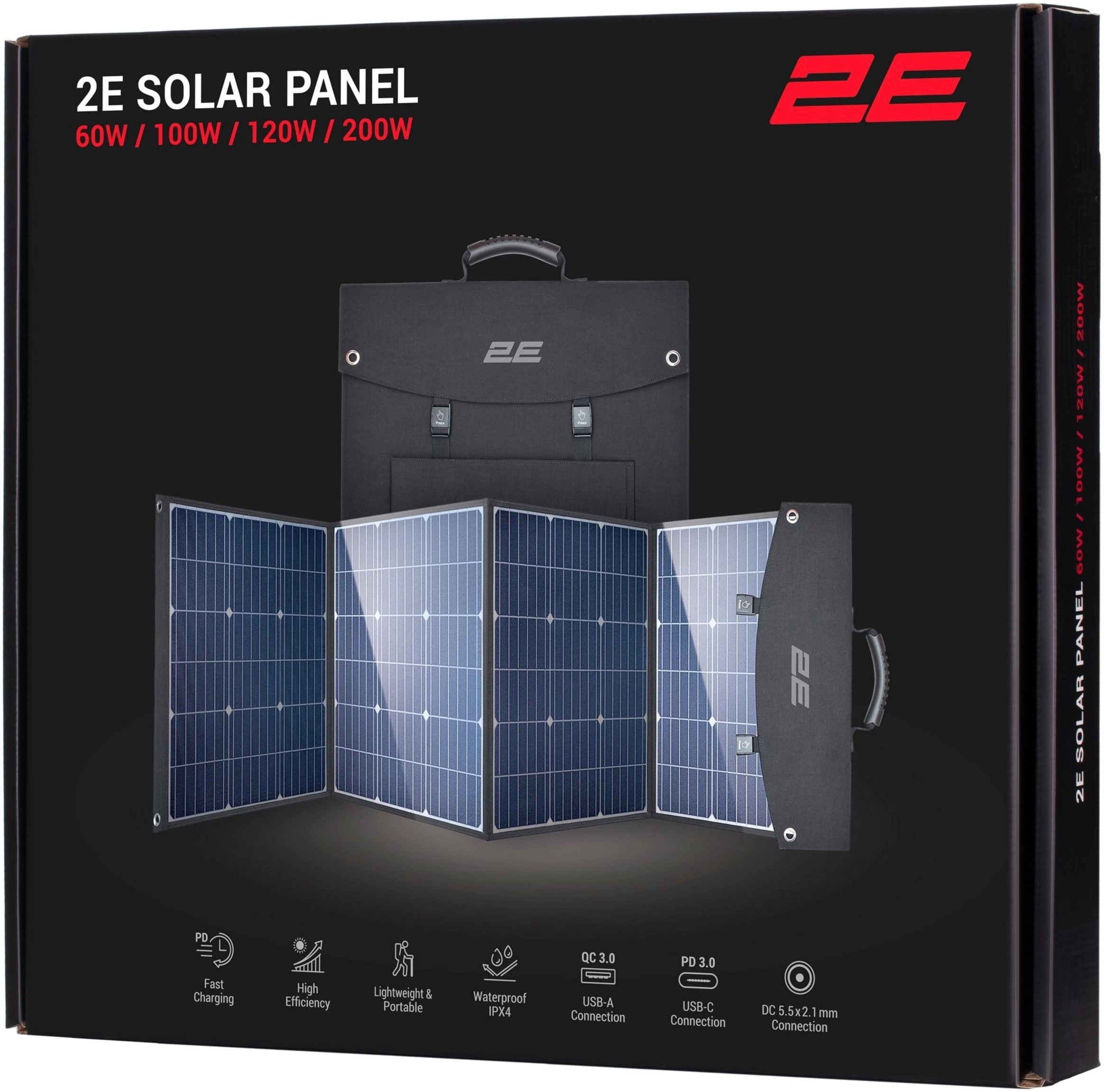 Портативная солнечная панель 2E 120W (2E-LSFC-120) - фото №8 Портативная солнечная панель 2E 120W (2E-LSFC-120) доставка