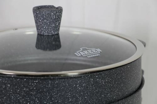 Granit qoplamali 8l UAKEEN qozon-mantiqasqoni (qora, kulrang) onlayn