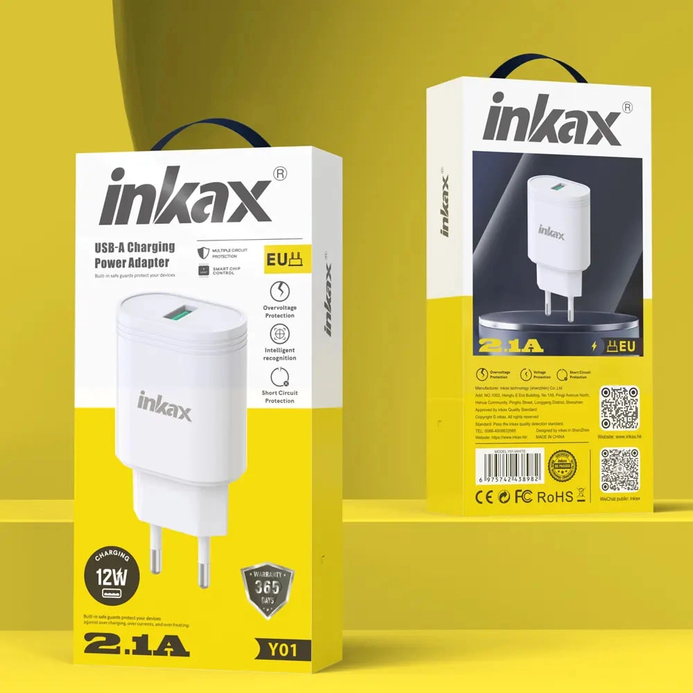 Inkax Y01 12W 2.1A zaryadlash qurilmasi arzon