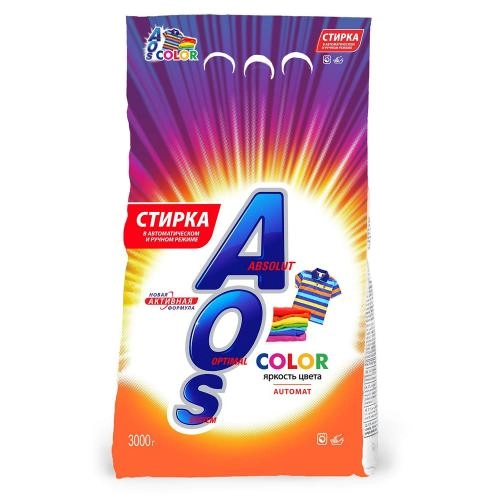 AOS COLOR (avtomat) 3 kg kir yuvish kukuni sotib olish