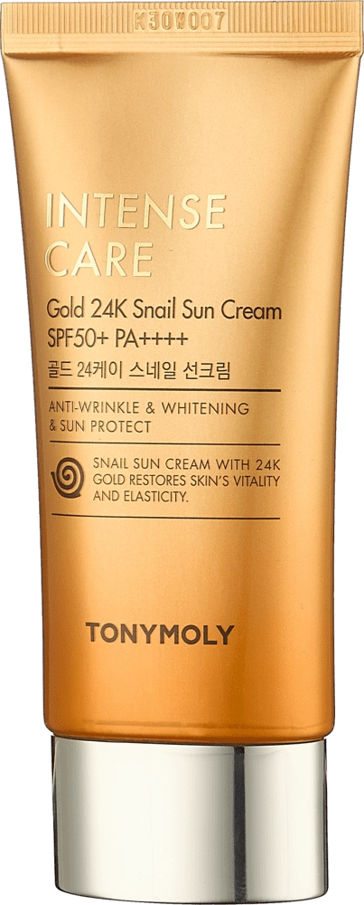 INTENSE CARE GOLD 24K SNAIL SUN CREAM 50ML quyoshdan himoya qiluvchi kremi O'zbekistonda