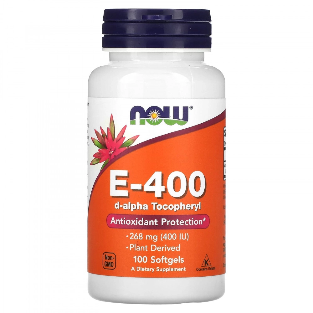 NOW Foods E-400 (268 мг / 400 ME), 100 мягких таблеток (00837) купить