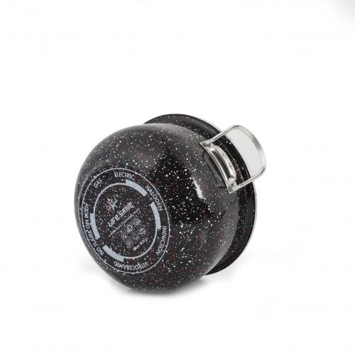 Набор эмалированных кастрюль Lifesmile (чёрный, синий, бардовый, серый) рассрочка