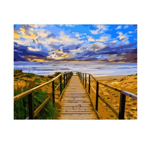 "Dengiz sari yo&lsquo;l" 50x40 sm X2771 &ndash; raqamlar bo&lsquo;yicha bo&lsquo;yaluvchi surat sotib olish