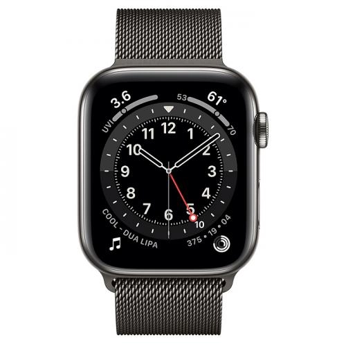 Смарт часы Apple Watch Series 6 GPS + 4G 44mm Stainless Steel Case with Milanese Loop (Black) недорого