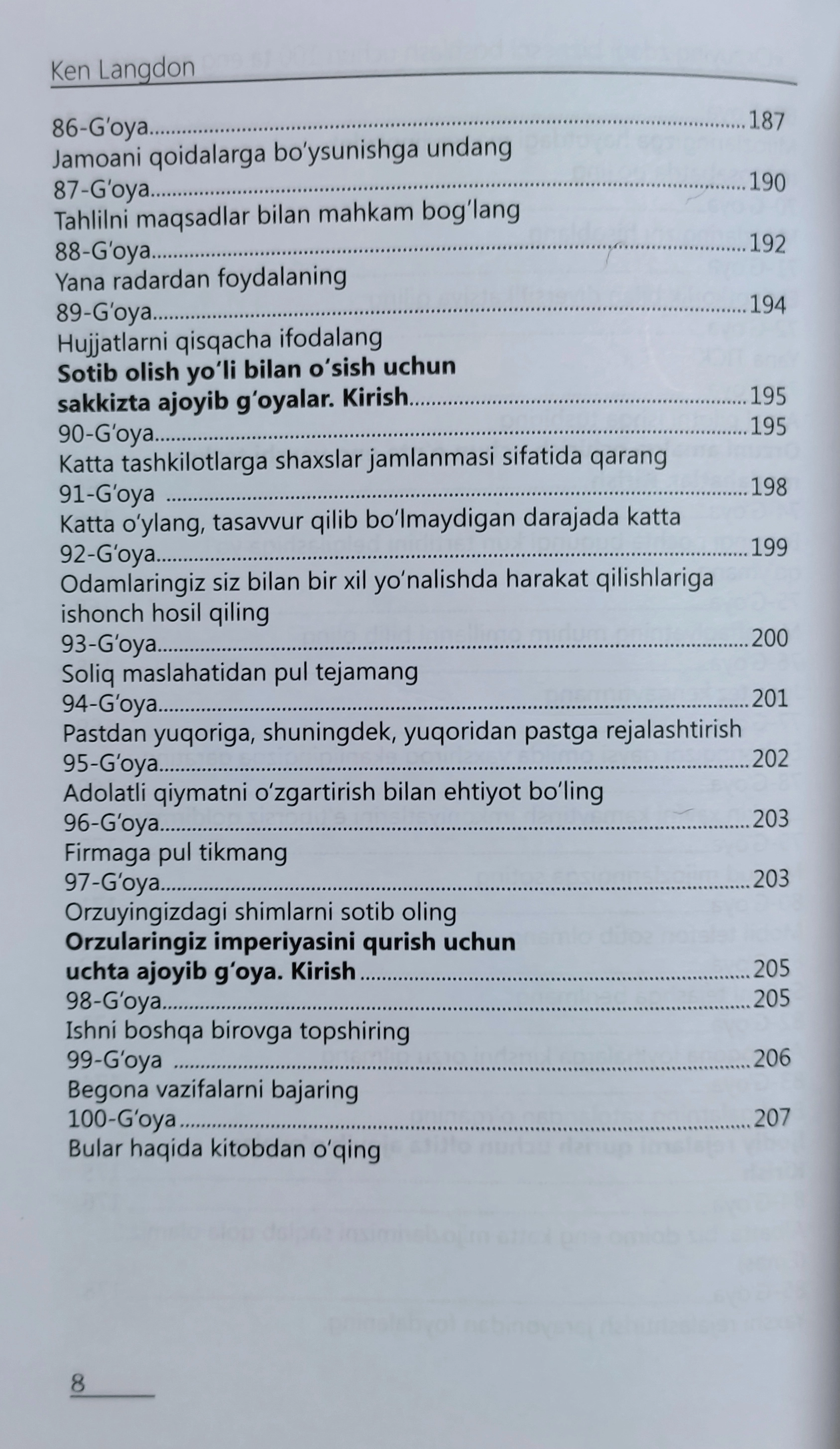 Ken Langdon: Orzuyingizdagi biznesni boshlash uchun 100 ta eng zo'r g'oya xususiyatlar