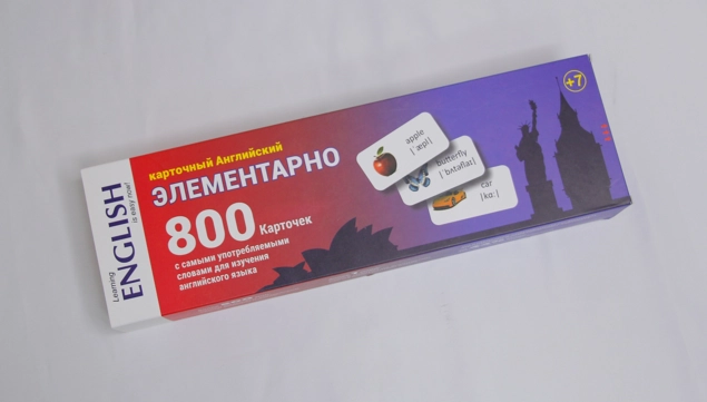 "Elementarno 800" kartochkalari eng mashhur inglizcha so'zlar bilan sotib olish