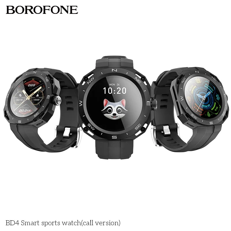 Borofone BD4 qora smart soati onlayn