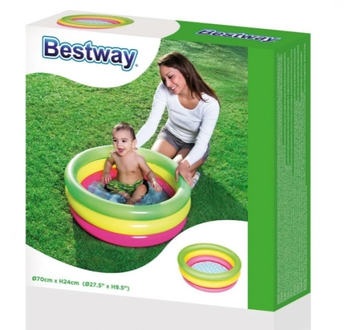 Bestway "Yoz" 70x24sm 51128 bolalar uchun shishiriladigan basseyni arzon