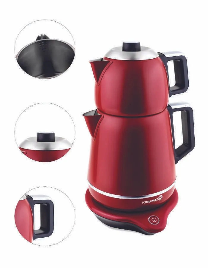 Электрический чайник + чайный набор Korkmaz Red (A332) купить