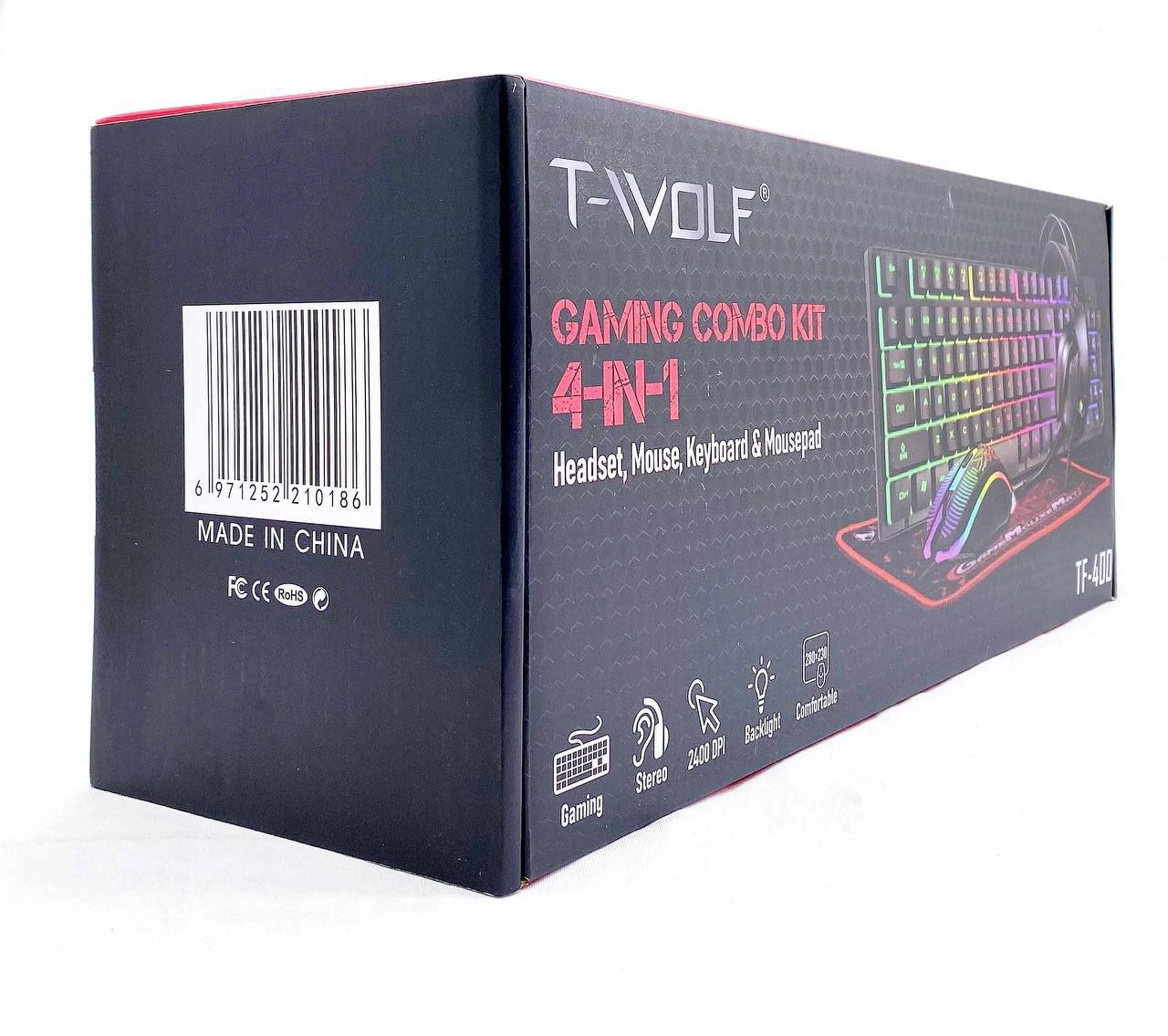 T-Wolf TF400 o'yin to'plami (klaviatura, sichqoncha, sichqoncha gilamchasi va naushniklar) - rasm №4 T-Wolf TF400 o'yin to'plami (klaviatura, sichqoncha, sichqoncha gilamchasi va naushniklar) O'zbekistonda