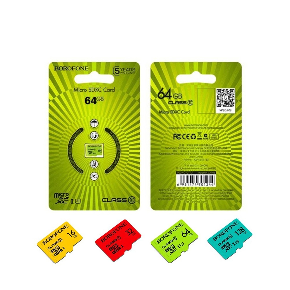 BOROFONE TF MEMORY CARD 128GB Micro SD Class 10 xotira kartasi arzon