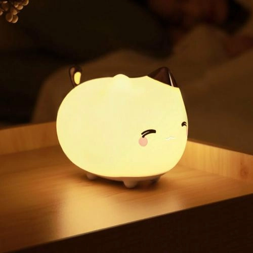Baseus Cute Series Kitty Silicone Night Light tunchirog‘i onlayn