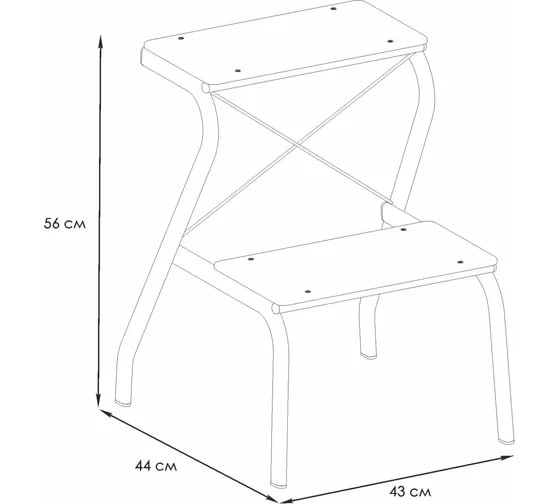 Табурет - стремянка Конёк (Коричневый) доставка