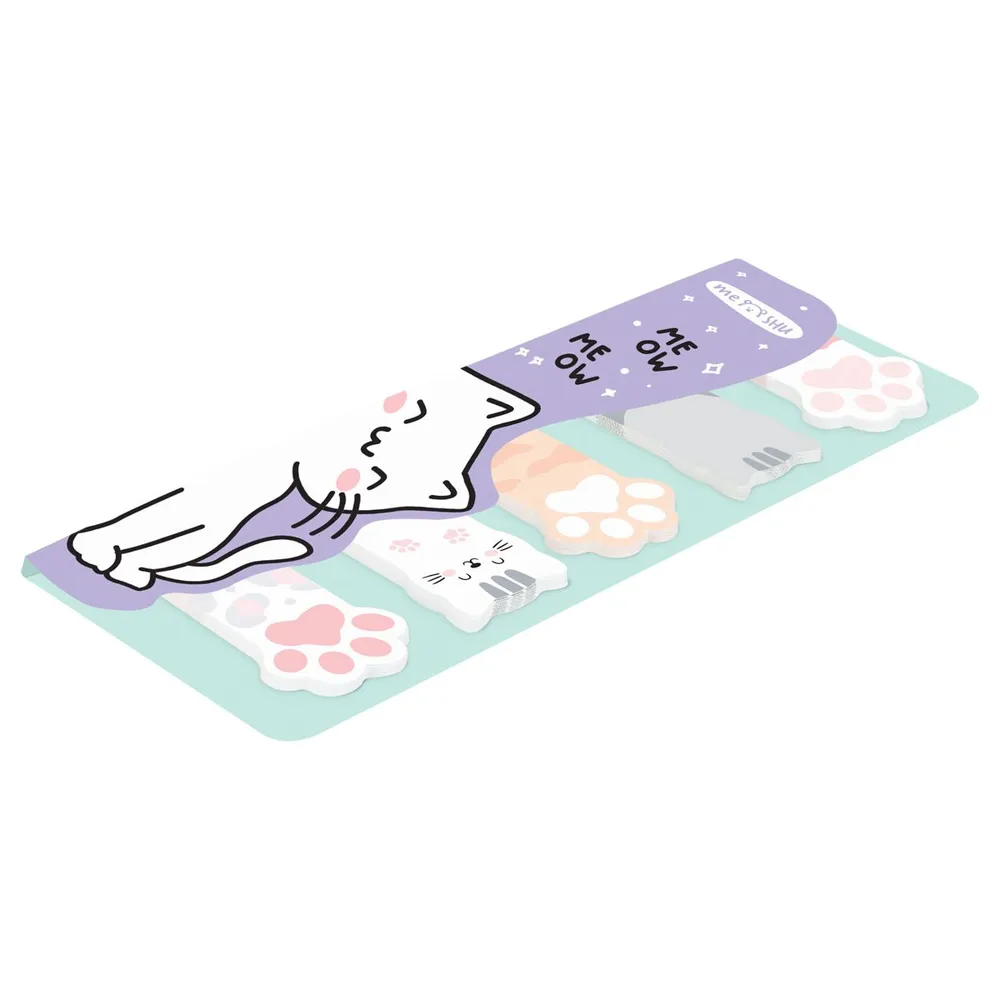 MESHU "Meow paw" 20 varaq yopishqoq eslatma stikerlari O'zbekistonda
