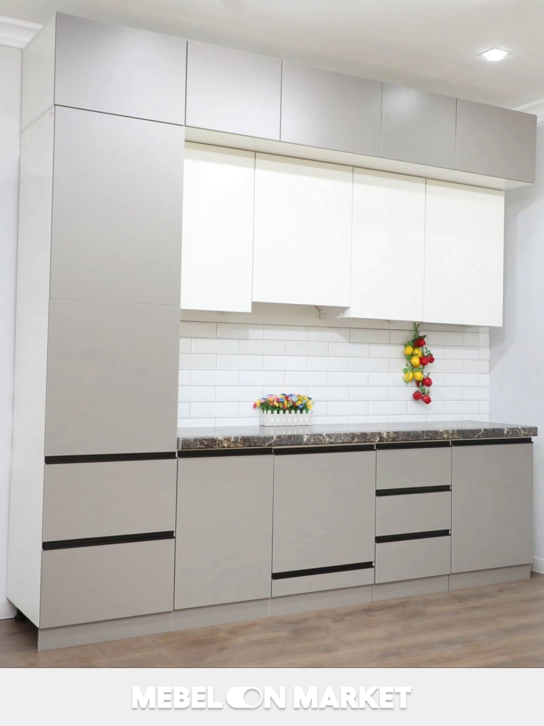 "Kosandra" oshxona garnituri, 3,4 metr, Grey O'zbekistonda