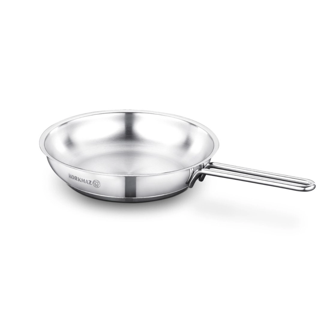Сковорода Korkmaz Tombik 24 см 1.8 л, алюминиевая, антипригарная (A1080) , Silver купить