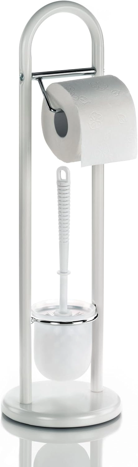 Unitaz uchun Kela Linda oq cho‘tka va ushlagich 20975 sotib olish