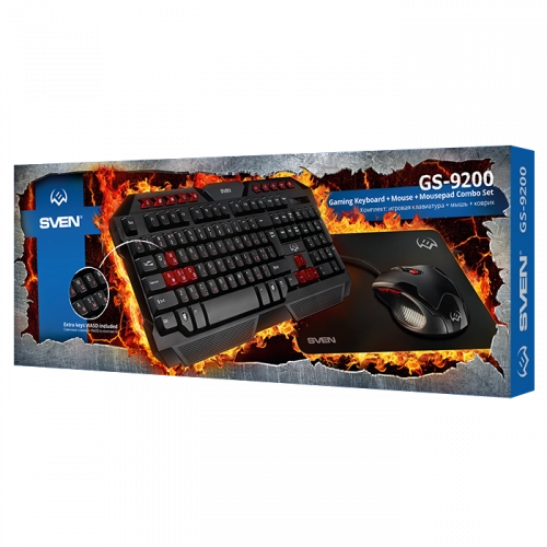 Sven GS-9200 3 in 1 (klaviatura, sichqoncha, kovrik) o‘yin to‘plami bo'lib to'lash
