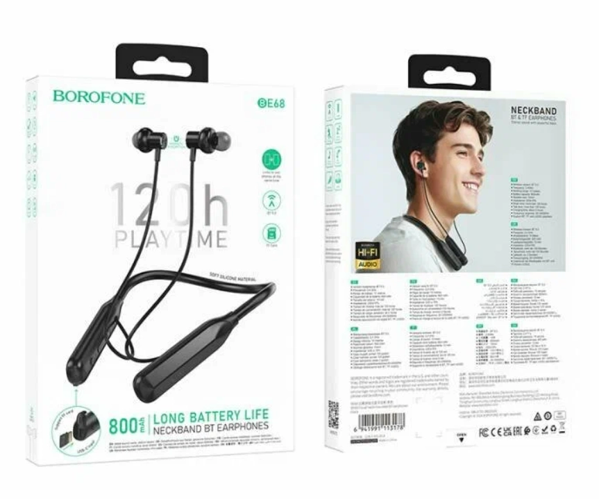 Беспроводные наушники Borofone BE68 черный в Узбекистане
