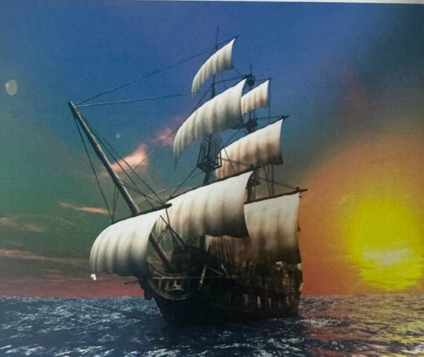 Рисование по номерам "Парус на закате" (40x50 см) купить