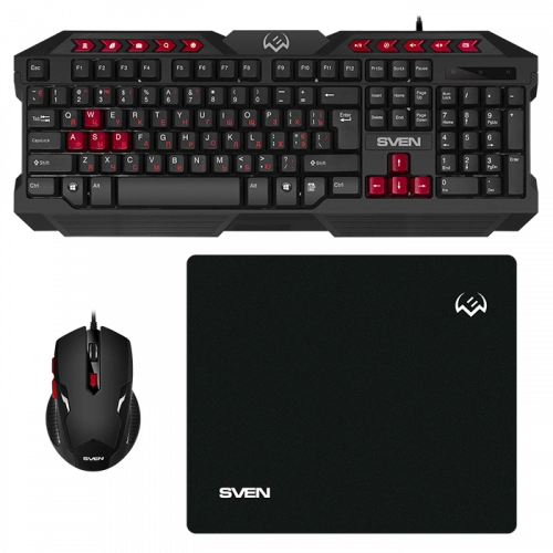 Sven GS-9200 3 in 1 (klaviatura, sichqoncha, kovrik) o‘yin to‘plami sotib olish