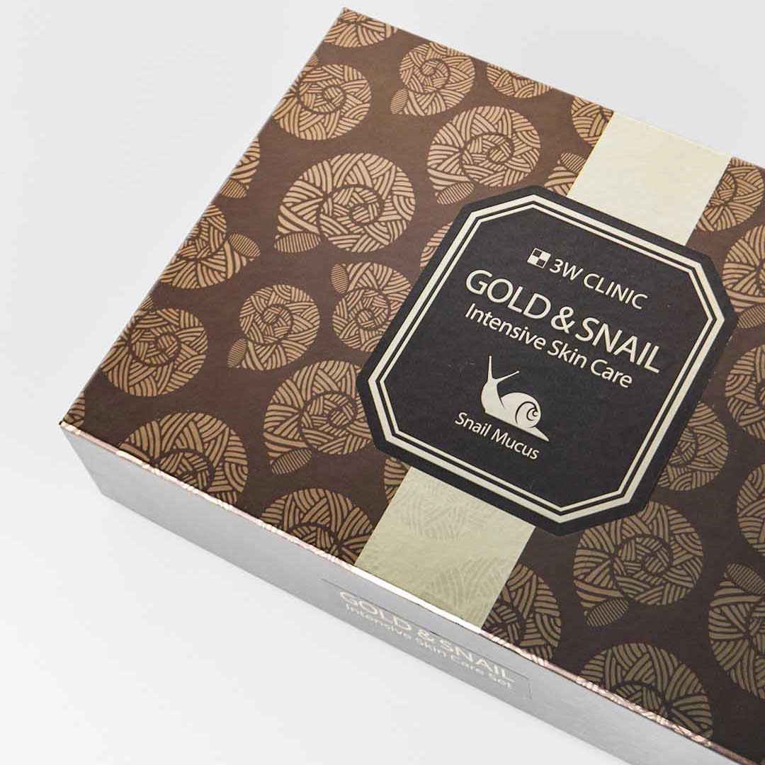 Oltin va salyangoz mutsini bilan qarishga qarshi yuz parvarishi to&lsquo;plami 3W Clinic Gold And Snail Intensive Care Set O'zbekistonda