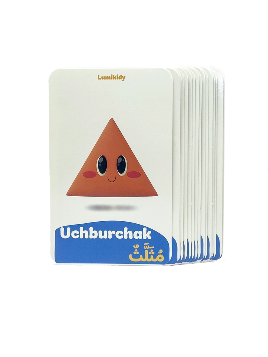 Bolalar rivojlanishi uchun kartochkalar: Ranglar va shakllar - الألوان والأشكال (arab tilida) onlayn