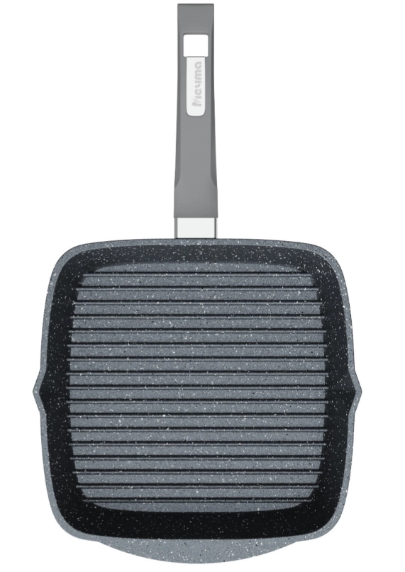 Olinmaydigan tutqichli va qopqog'i bilan kvadrat Toʻq koʻk Mechta tovasi (24sm) onlayn