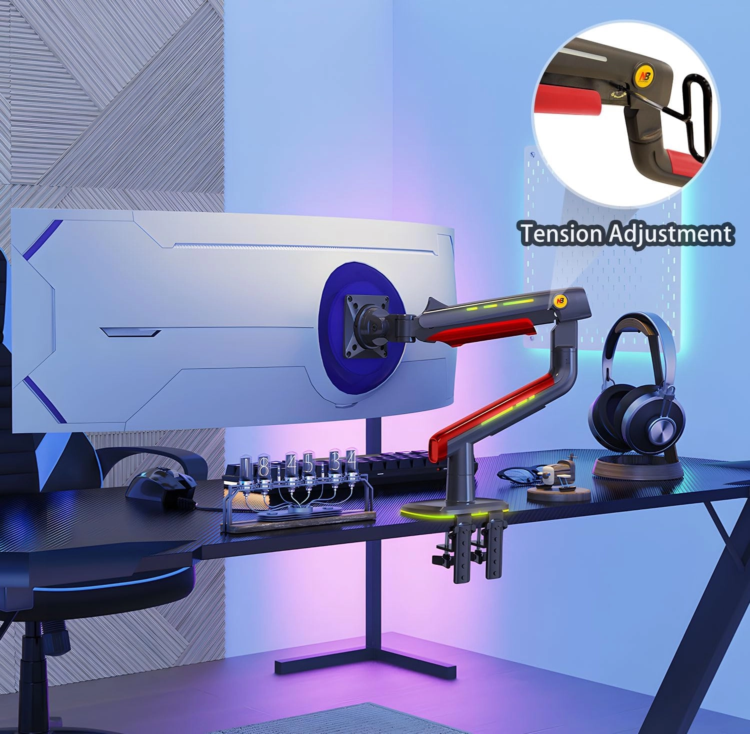 NB North Bayou L50 RGB (32"- 60") monitor uchun kronshteyni , Black rasm bilan