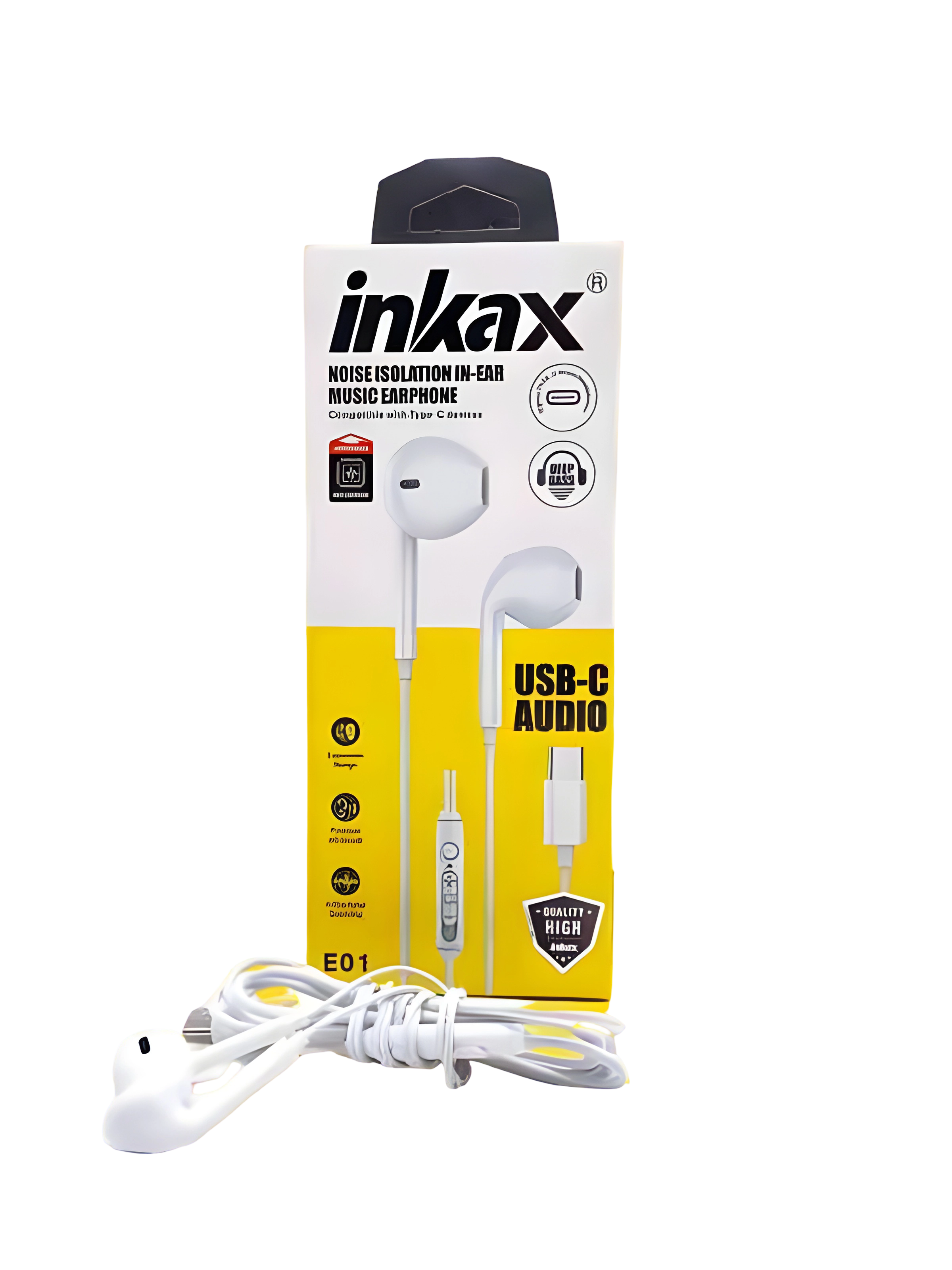 Проводные наушники Inkax E01 Noise Isolation In-Ear Earphone type-C в Узбекистане
