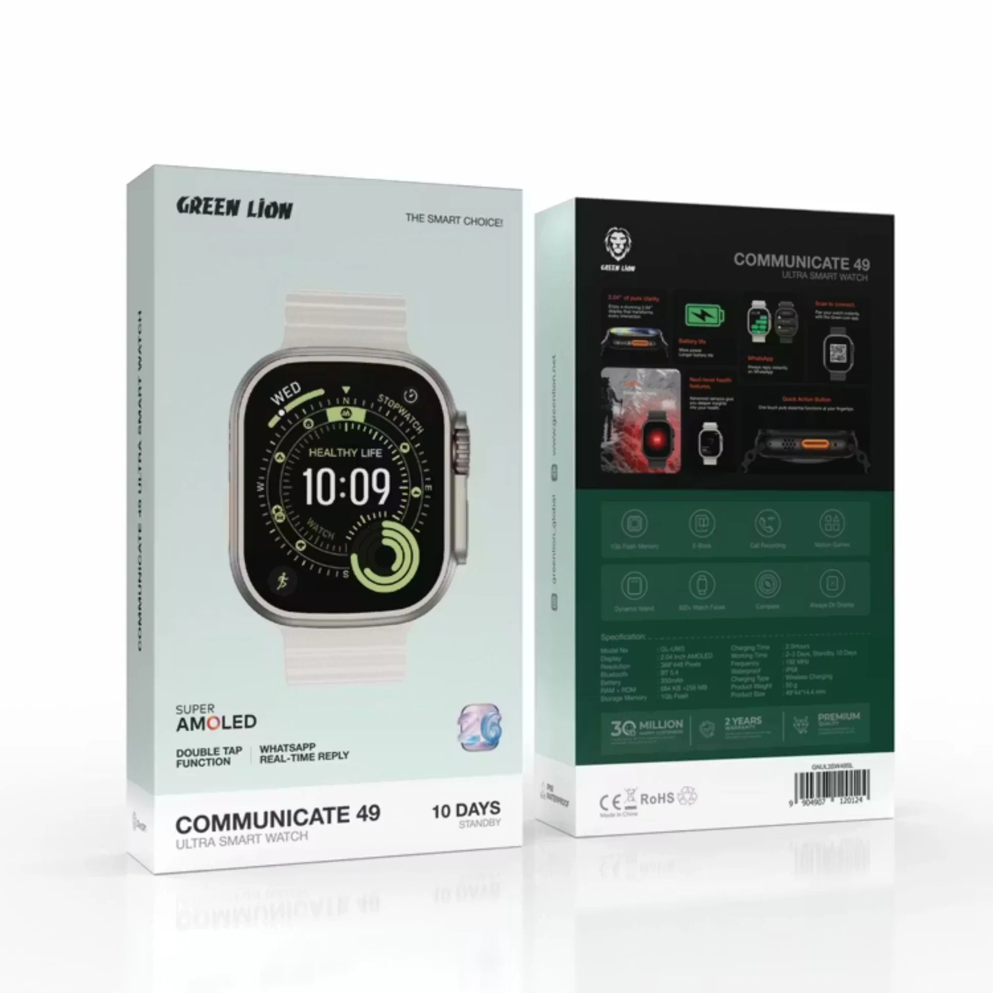 Smart-soat Green Lion Communicate Communicate 49 mm Ultra arzon