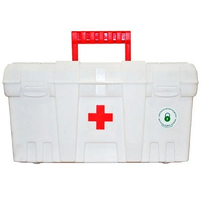 Keeplex Family doctor dori-darmon konteyneri, qisqichli va tutqichli, katta o'lchamda 38x21x19,5 sm, oq rang arzon