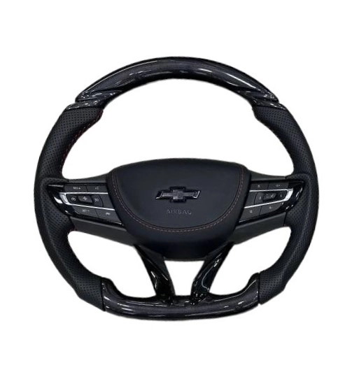 Chevrolet Tracker 2 uchun anatomik, qora charmli rul 3 sotib olish