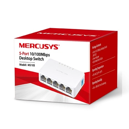 Mercusys MS105 kommutatori - rasm №3 Mercusys MS105 kommutatori arzon