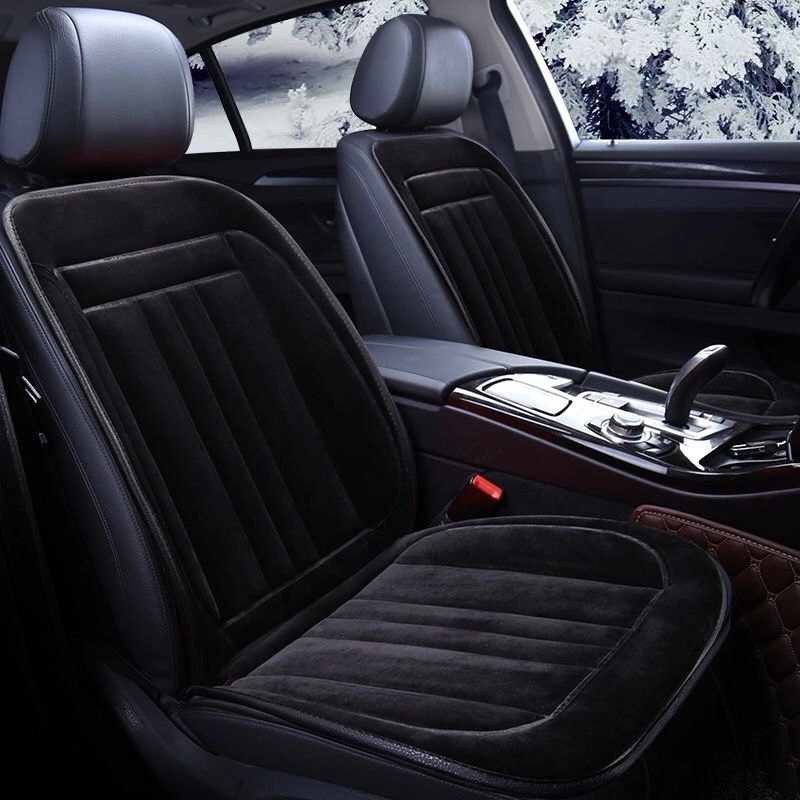 Подогрев сиденья авто со спинкой с терморегулятором / Накидка с подогревом на сиденье замшевые купить