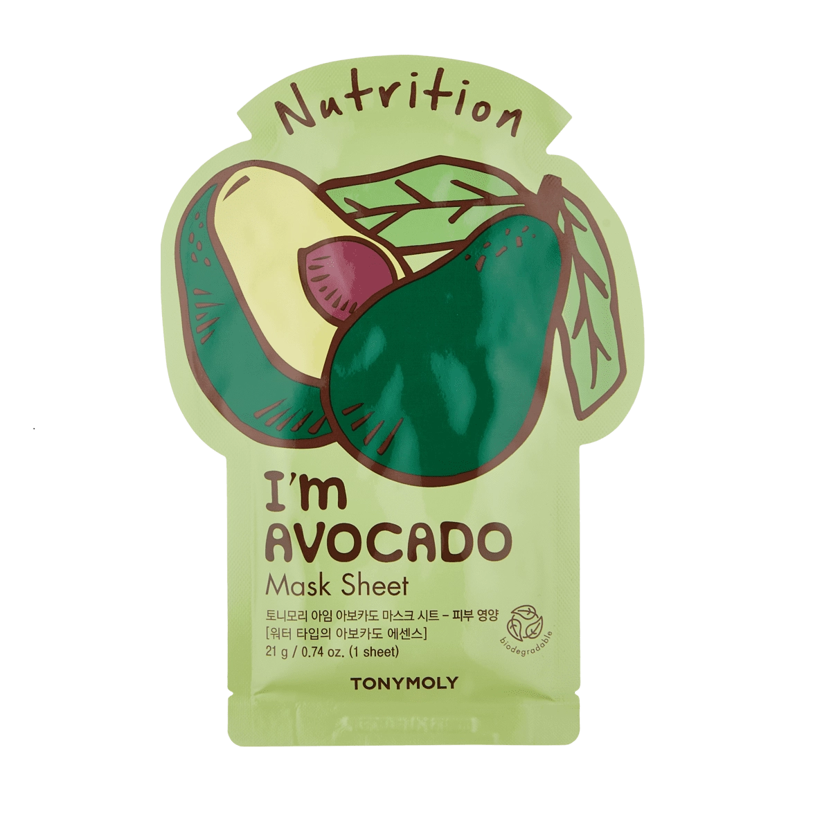 МАСКА ДЛЯ ЛИЦА С ЭКСТРАКТОМ АВОКАДО AVOCADO (NUTRITION) I'M AVOCADO MASK SHEET – NUTRITION 21МЛ купить