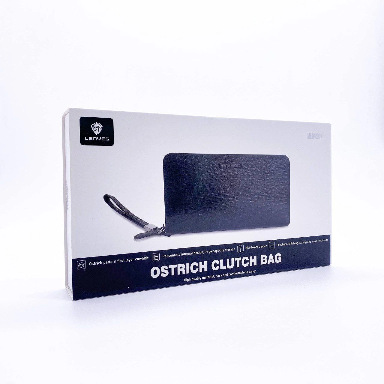 LENYES Ostrich Clutch Bag LHB1501 sumkasi arzon