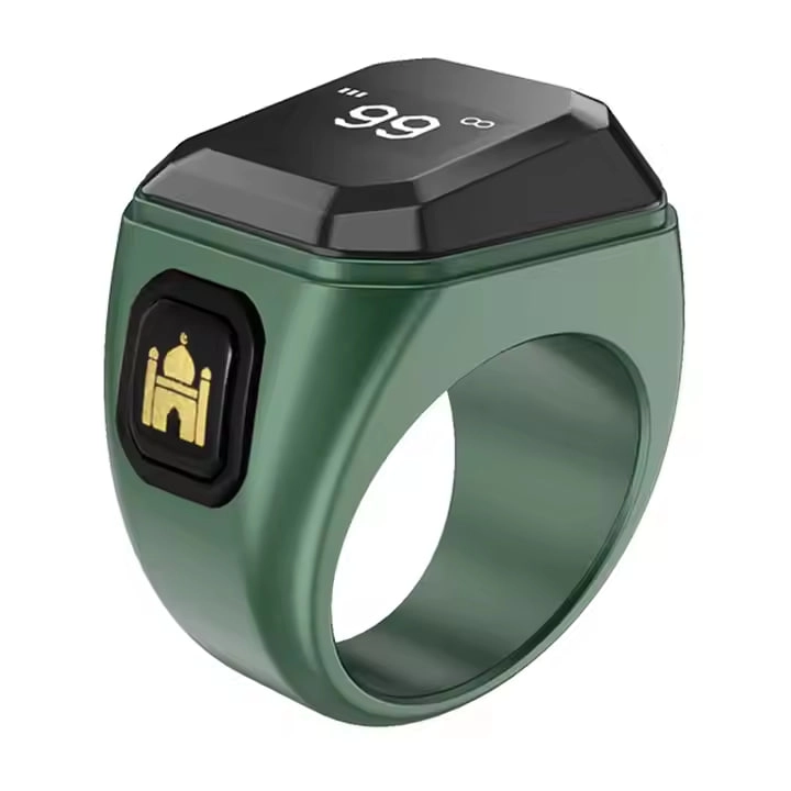 Электронный тасбех BSTWSH Smart Tasbih Counting Ring, Green  (18мм) - фото №2 Электронный тасбех BSTWSH Smart Tasbih Counting Ring, Green  (18мм) купить