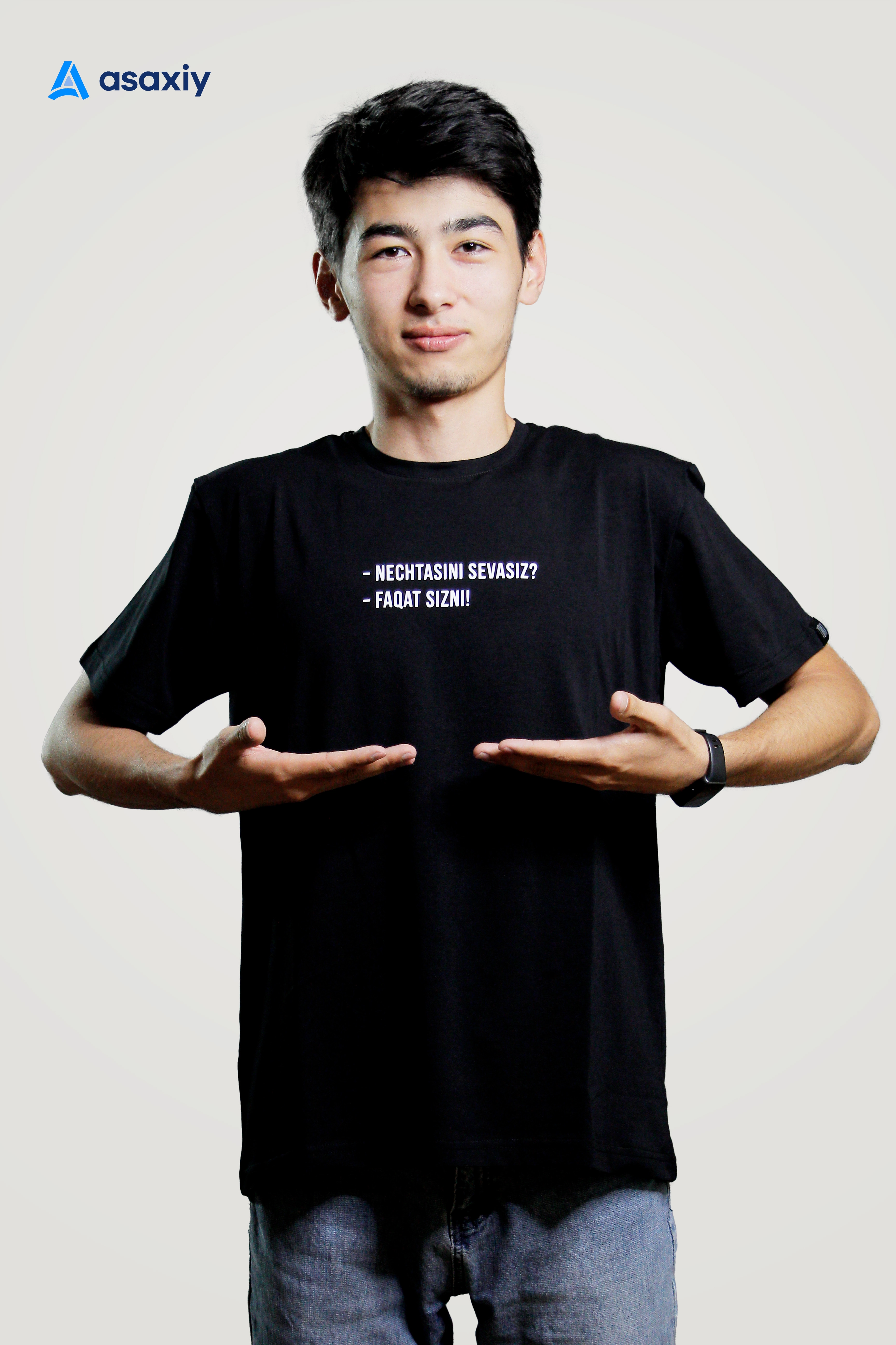 Футболка " - Nechtasini sevasiz? - Faqat sizni!" Black XL онлайн