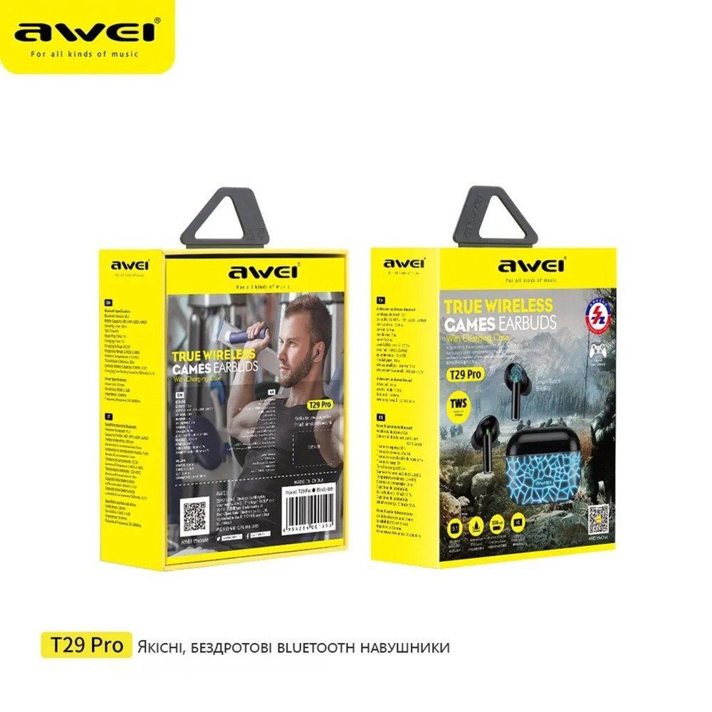 Беспроводные наушники AWEI T29 pro черный недорого