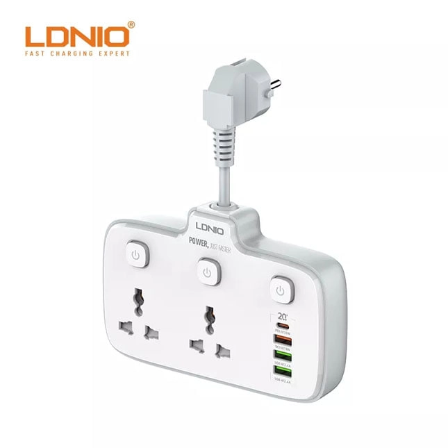 Сетевой фильтр Ldnio 2X 3USB PD SC2413 2500W белый купить